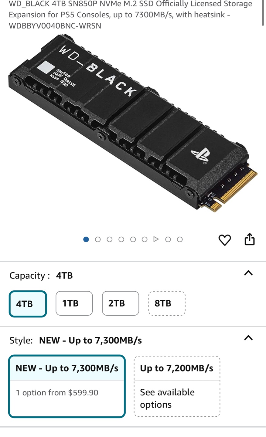 WD_BLACK 4TB SN850P NVMe M.2 SSD for PS5 - photo 4