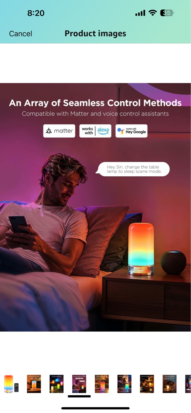 Govee Smart LED Table Lamp with 64+ Scene Modes - photo 3