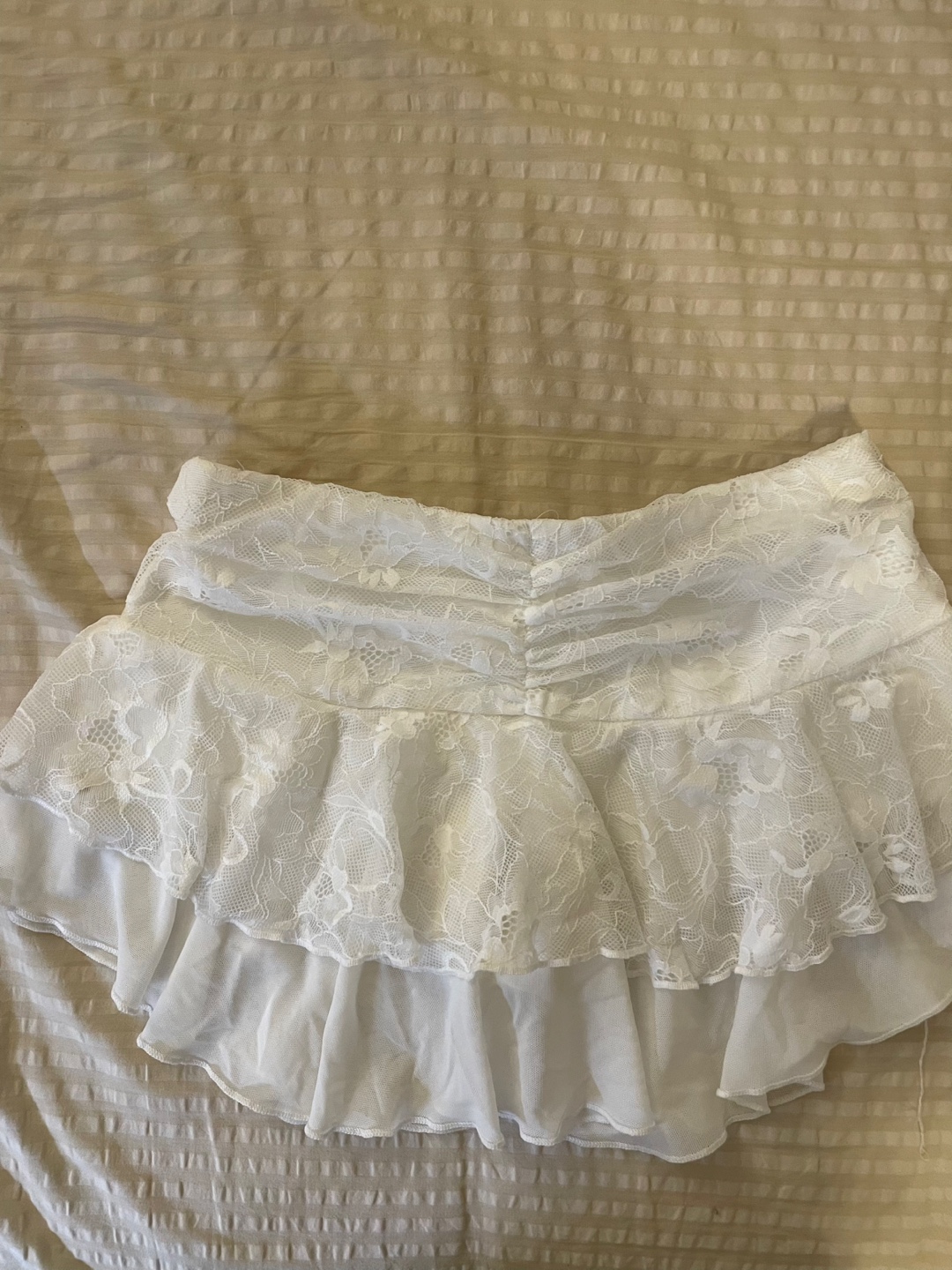 White Lace Mini Skort - photo 3
