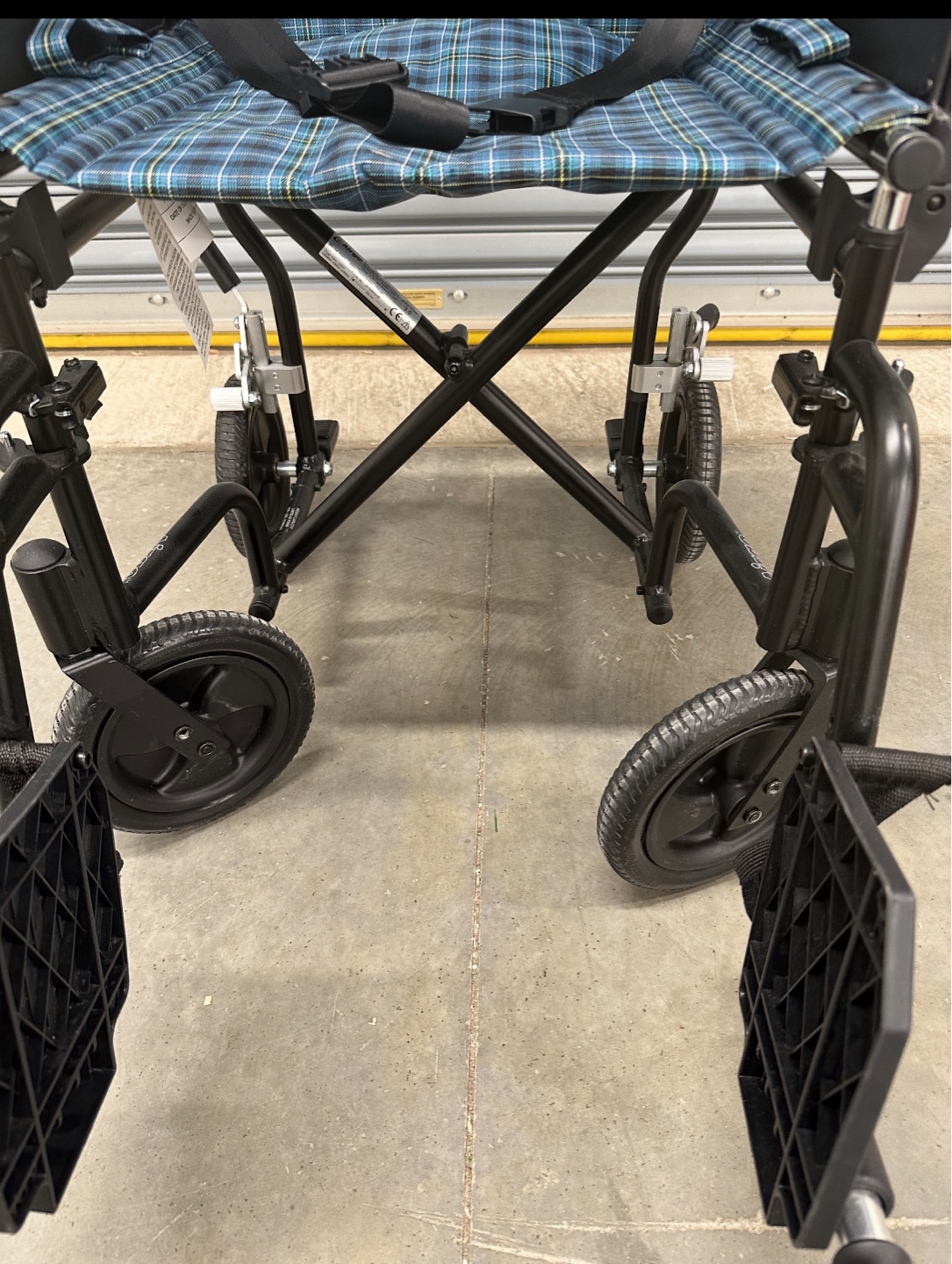 Lightweight Transport Wheelchair - Blue Plaid - photo 2