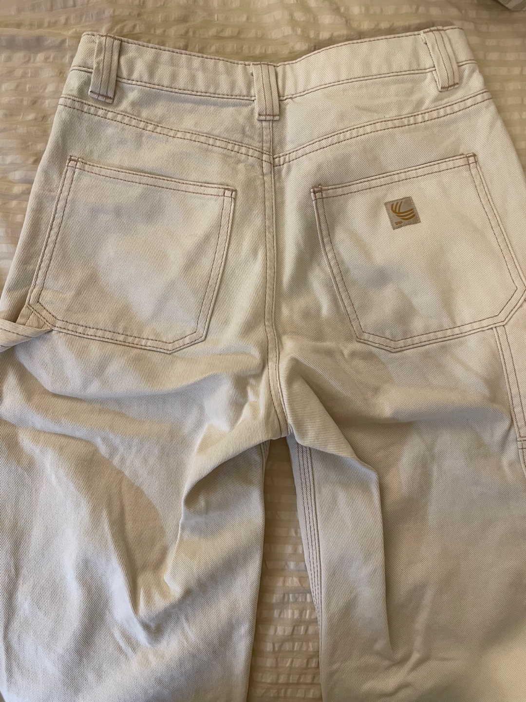 TNA Size 0 Cream Carpenter Jeans - photo 2