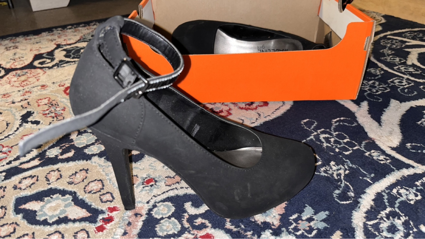 Black Ankle Strap Heels - photo 3