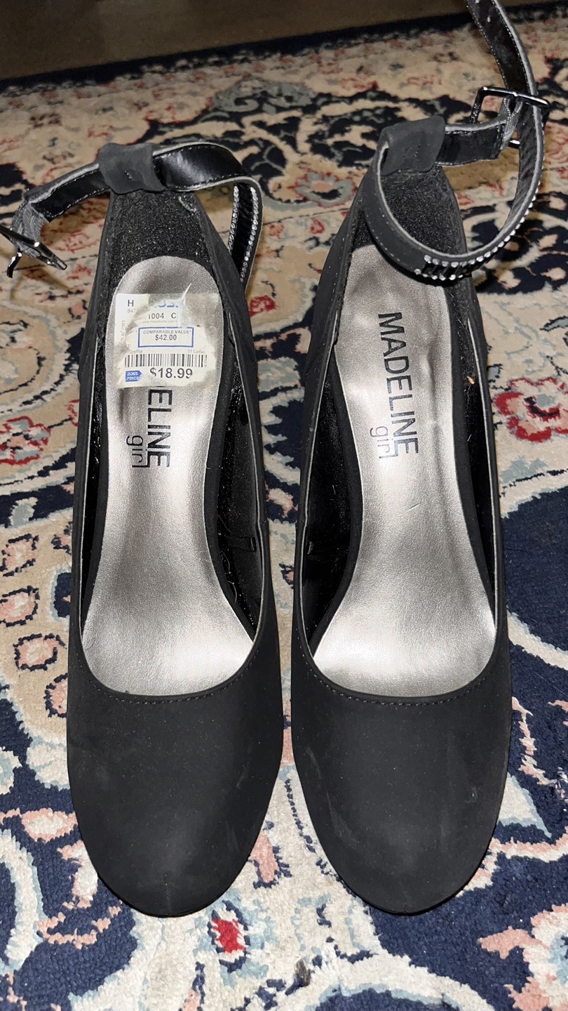 Black Ankle Strap Heels