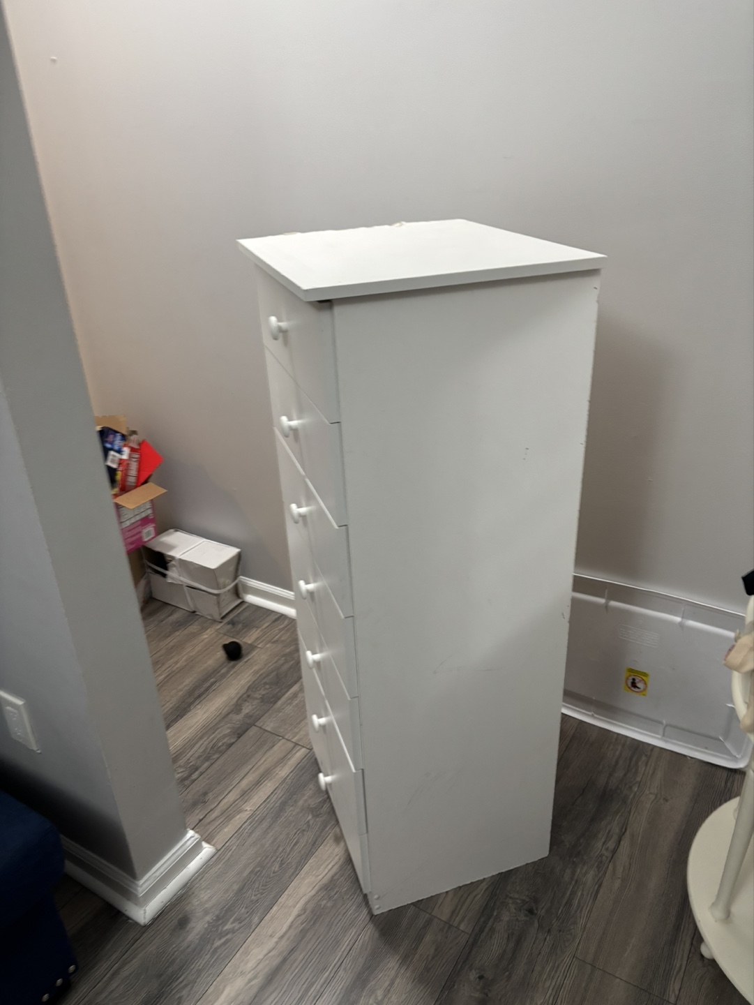 White 6-Drawer Tallboy Dresser - photo 2