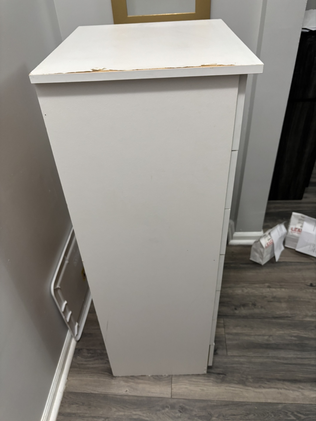 White 6-Drawer Tallboy Dresser - photo 3