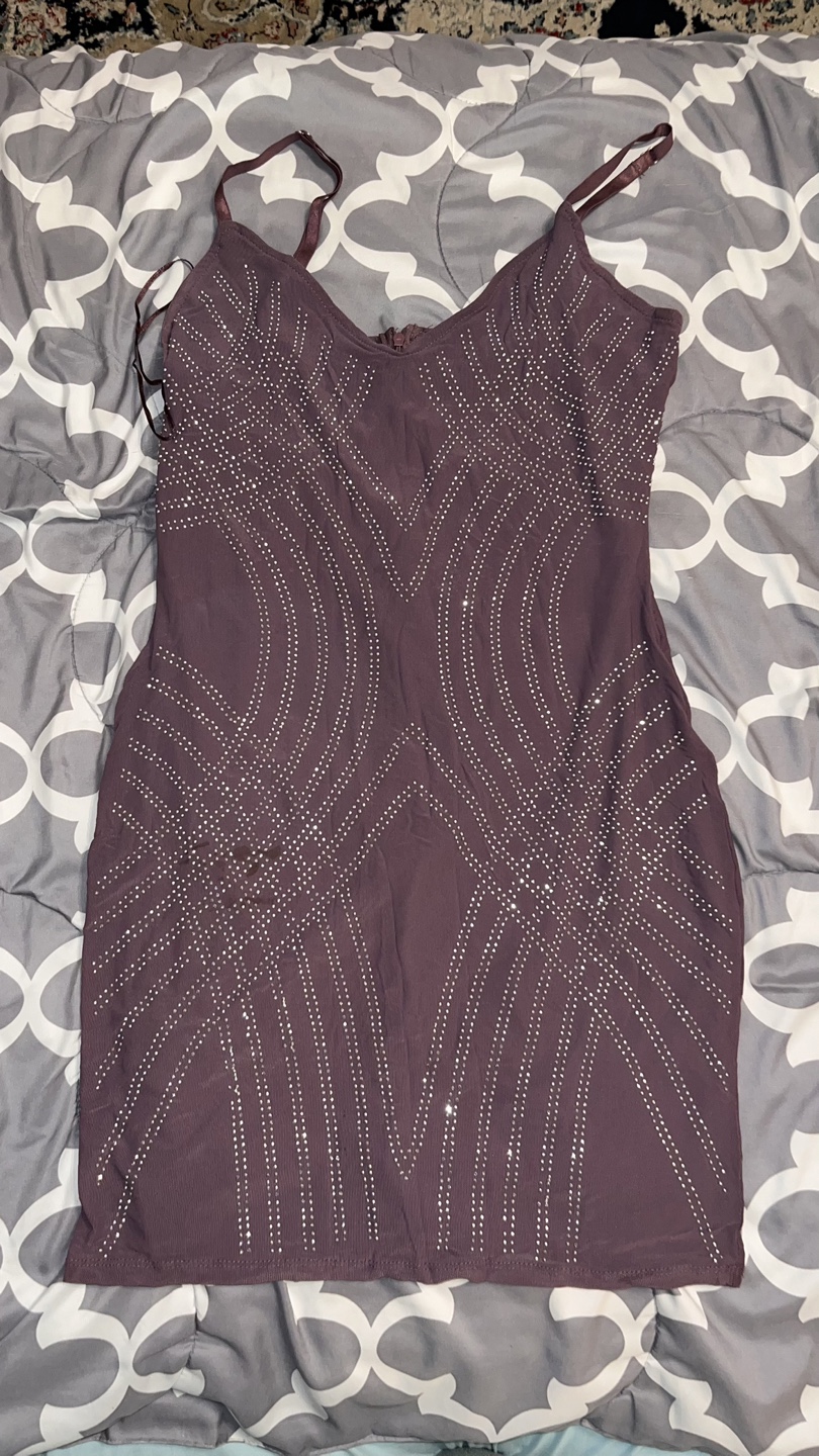 Sparkly purple mini dress - photo 2