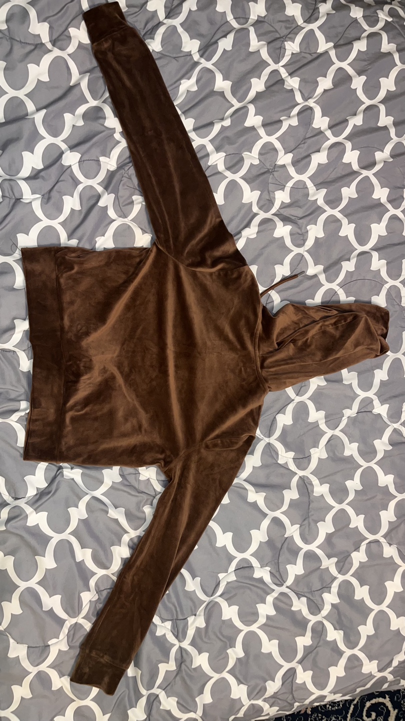 Brown Velour Juicy Couture Zip-Up Hoodie - photo 2
