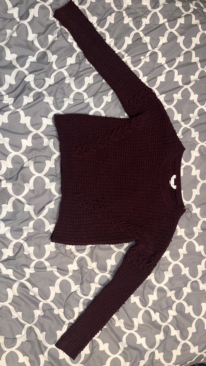 Burgundy Knit Sweater