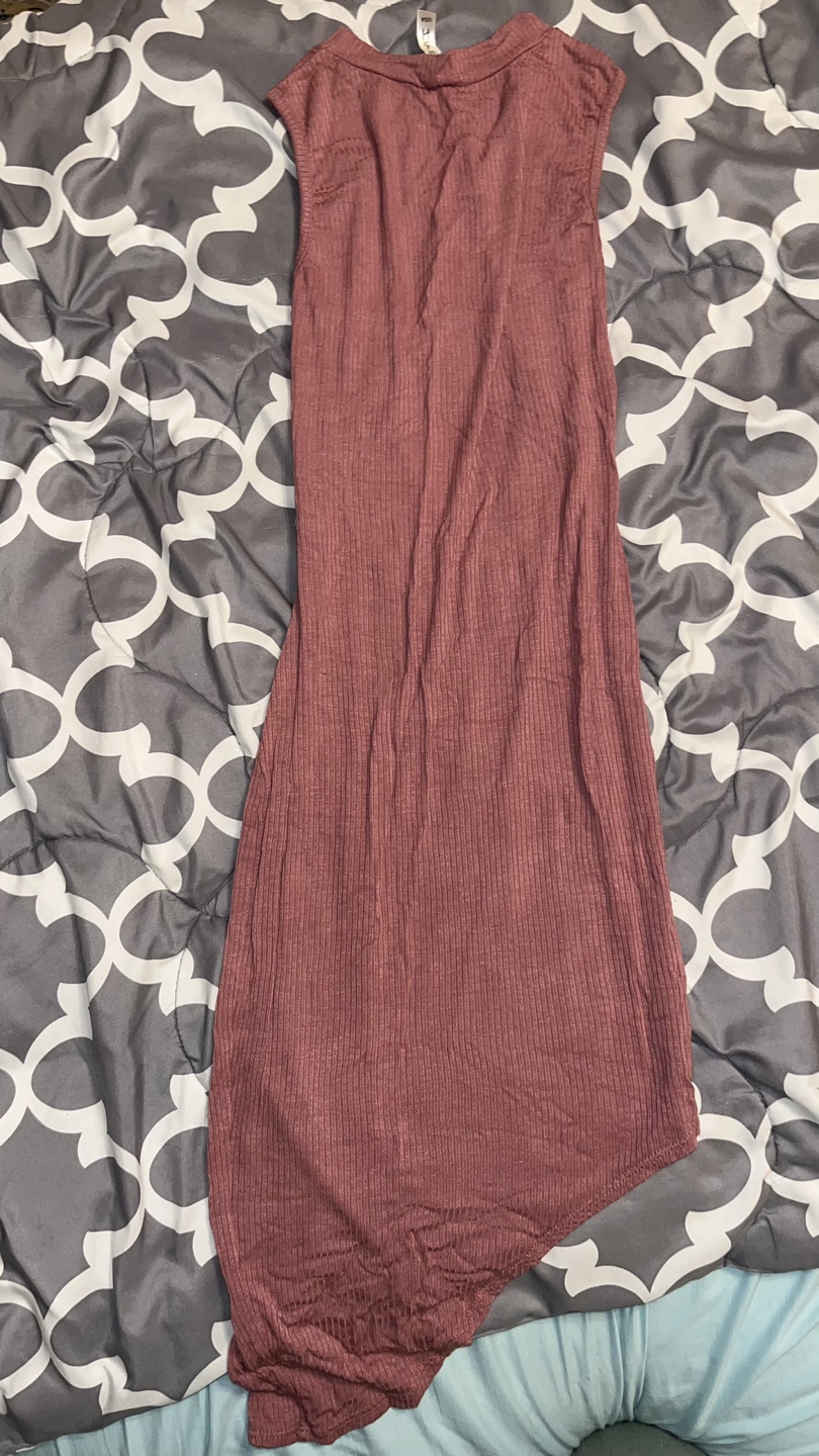 Dusty Rose Cutout Knit Mini Dress