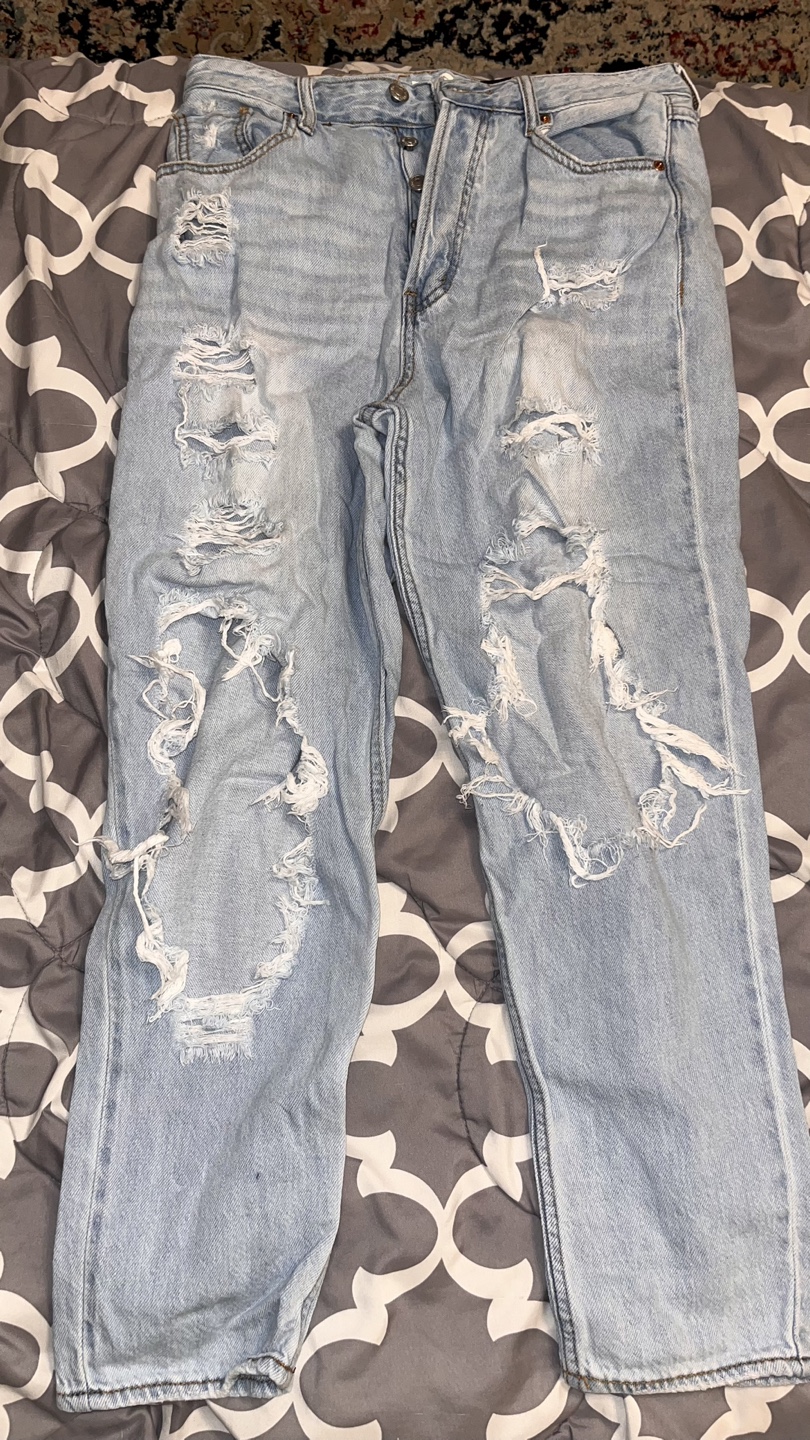 American Eagle Mom Jeans, Light Wash