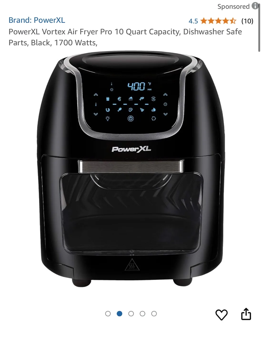 PowerXL Vortex Air Fryer Pro Plus 10Qt image indicator(6)