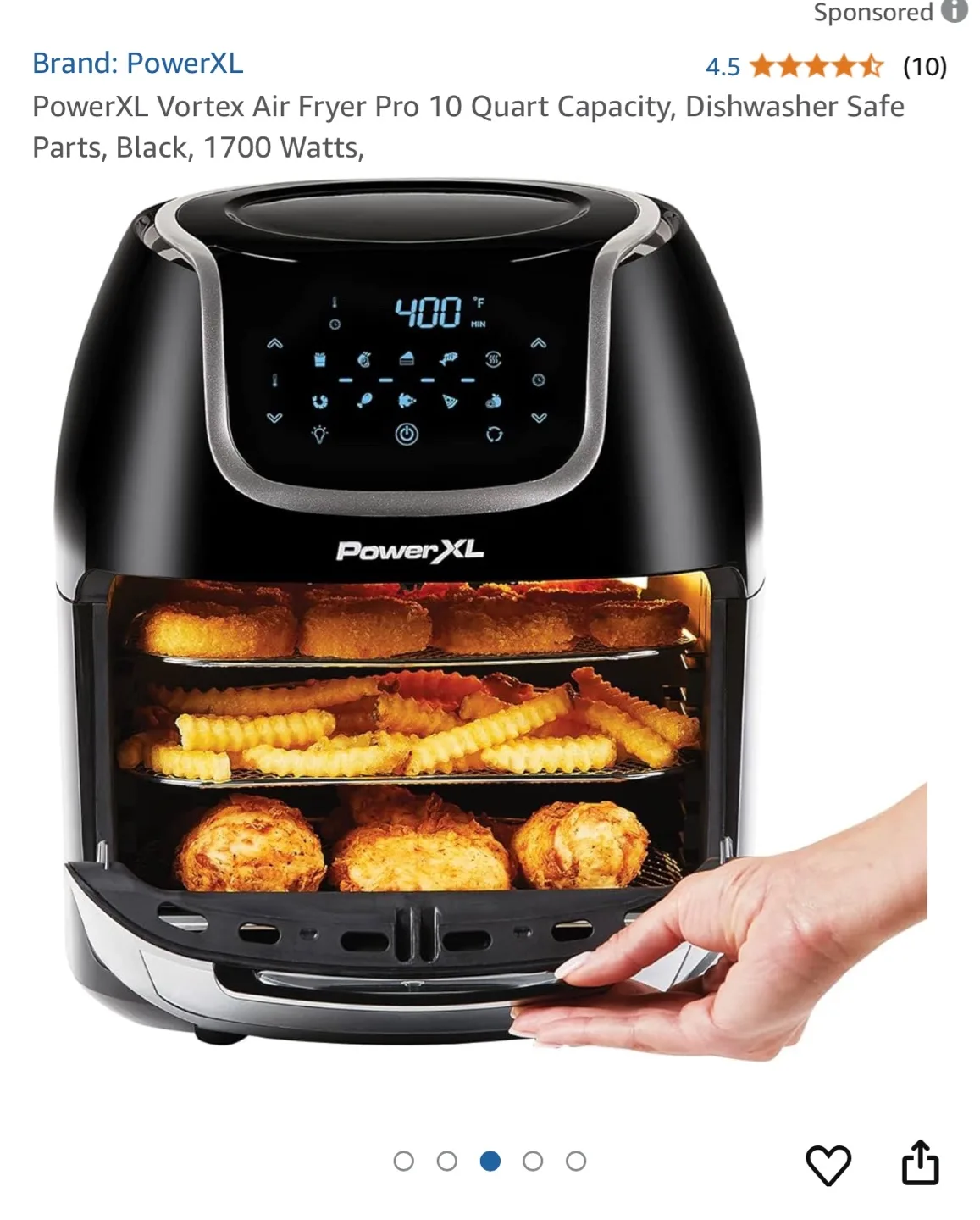 PowerXL Vortex Air Fryer Pro Plus 10Qt image indicator(5)