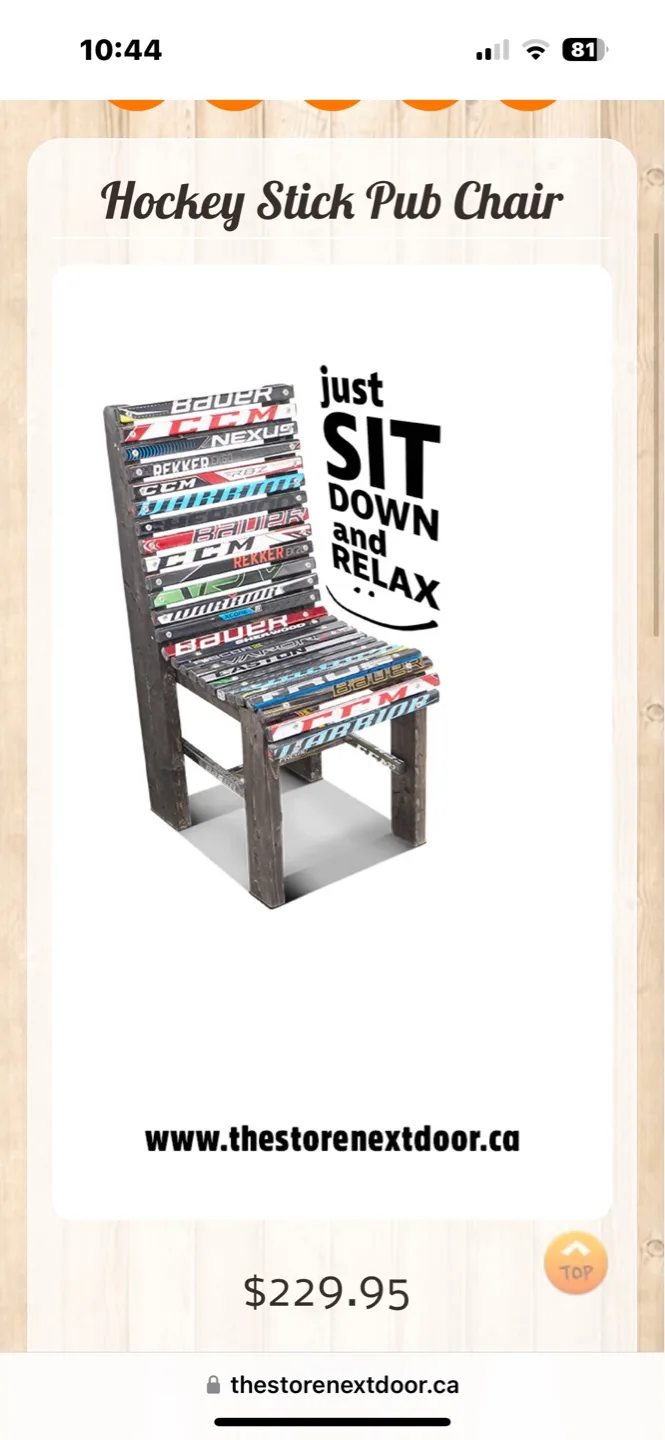 Hockey Stick Pub Chair image indicator(3)