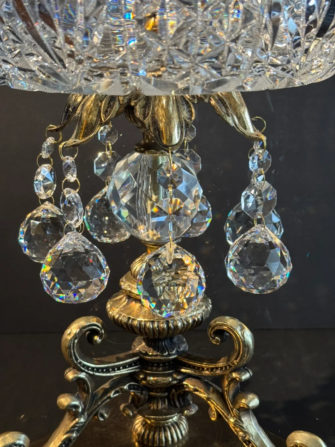 Crystal and Brass Bowl Centerpiece image indicator(3)