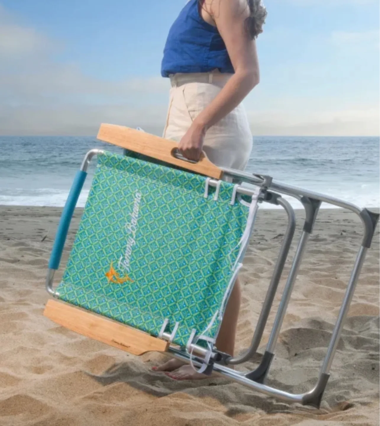 New Tommy Bahama Deck Porch Backyard Beach Chair + Cup Holder image indicator(6)