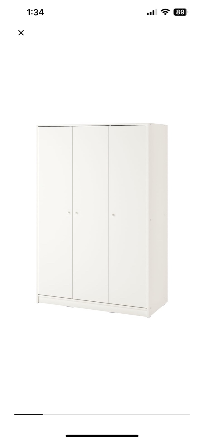 IKEA KLEPPSTAD Wardrobe - White 3-Door - photo 4