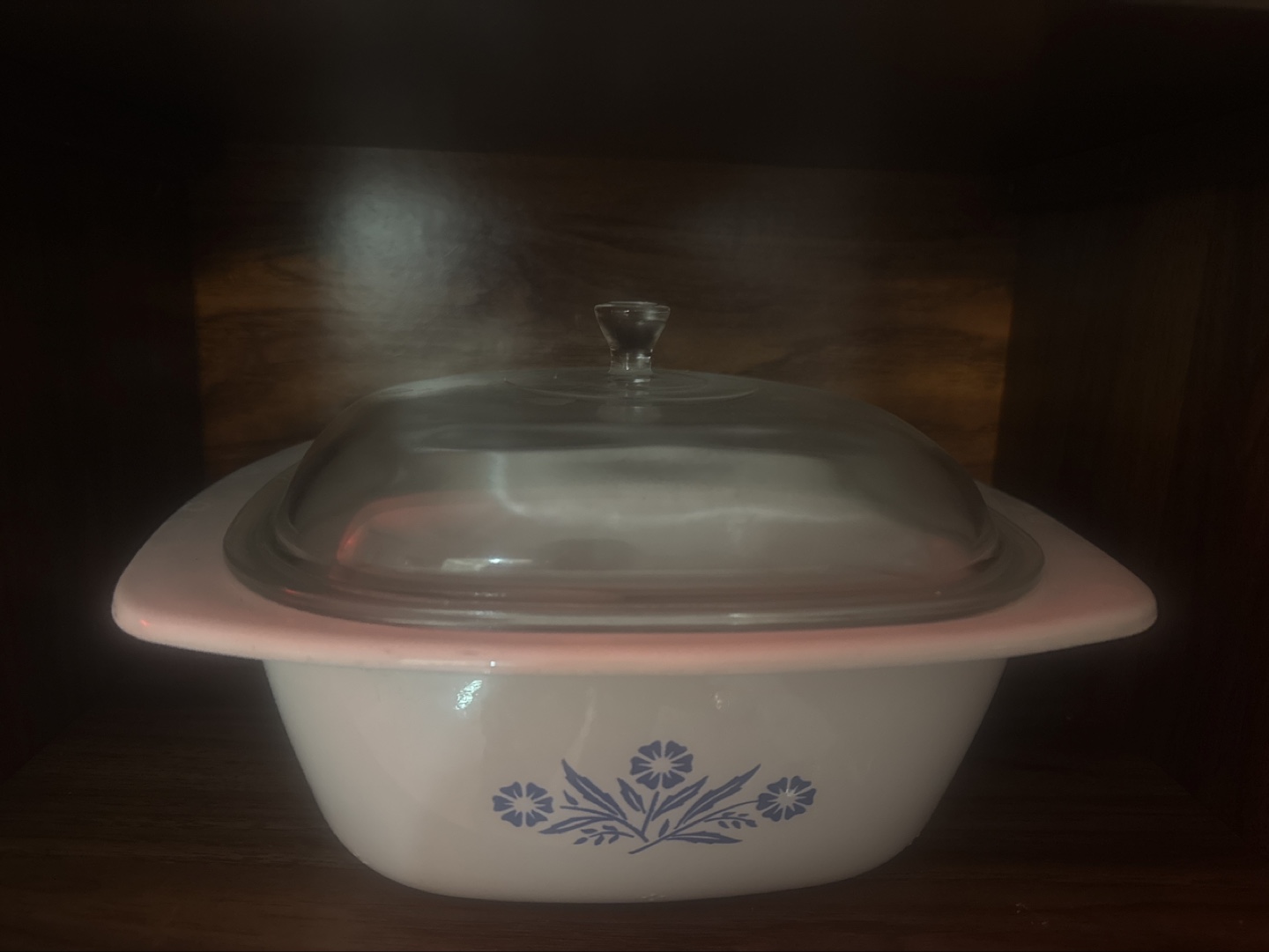 Vintage Blue and White Floral Casserole Dish with Lid - photo 3