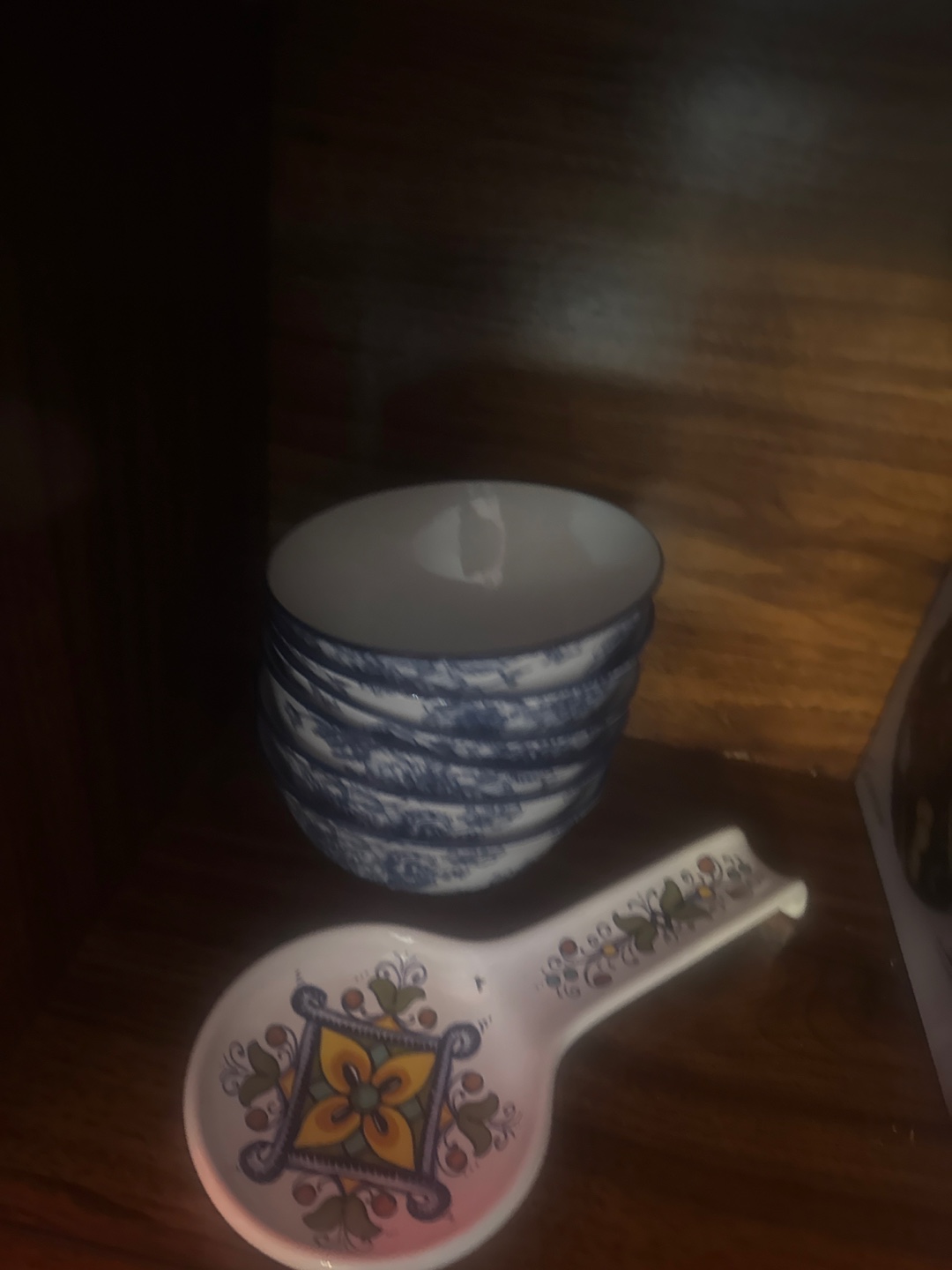 Vintage Blue and White Floral Casserole Dish with Lid - photo 4