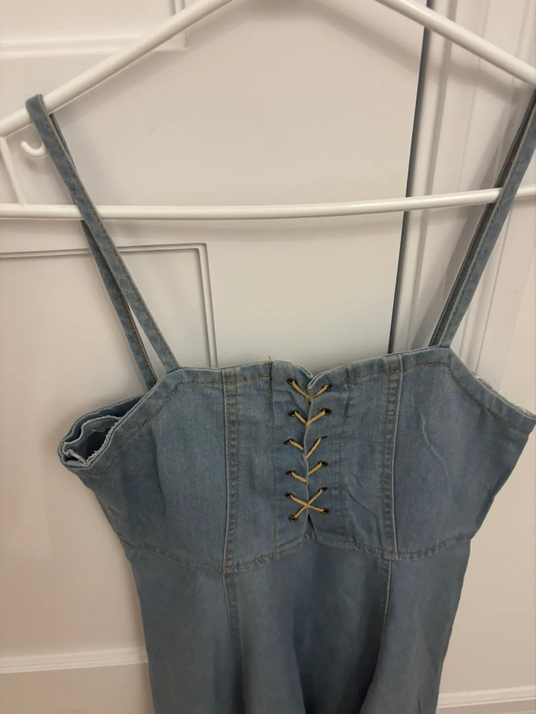 🥕denim dress with corset detail image indicator(2)