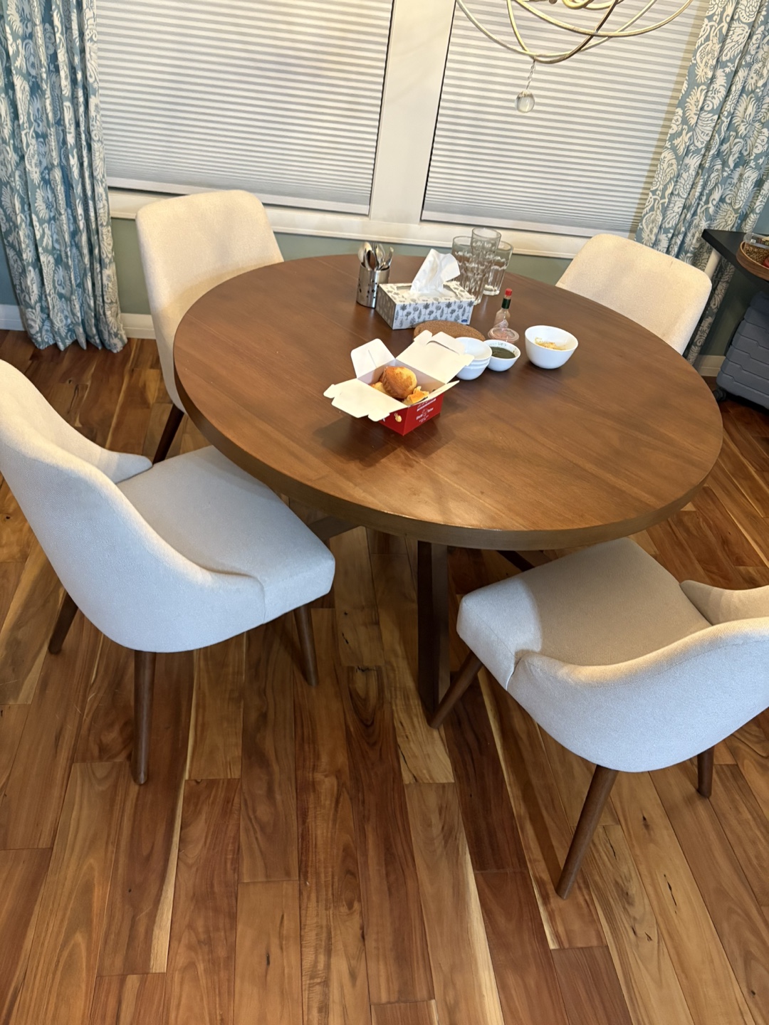 Costco Round Dining Table with Four Chairs