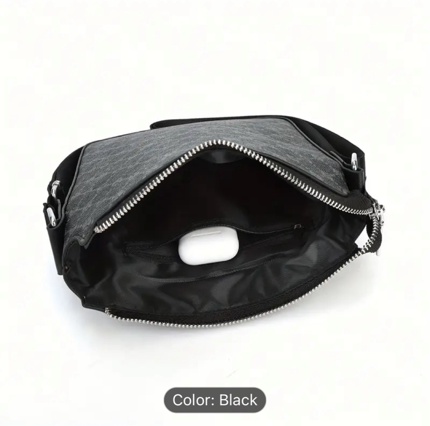 Men's Black Crossbody Bag - photo 2