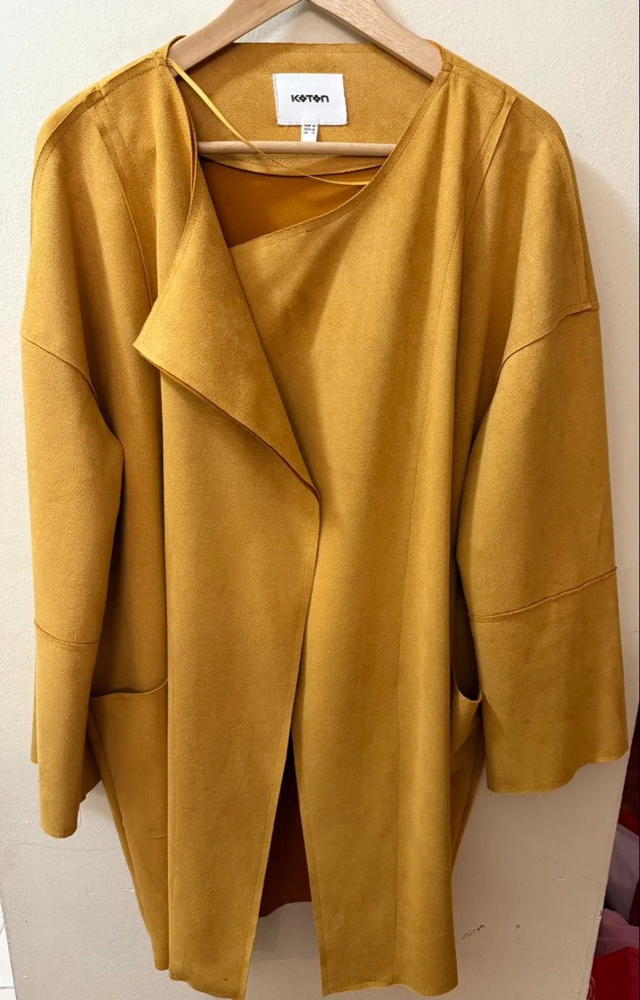Mustard Yellow Suede-like Jacket Size 10 image indicator(2)