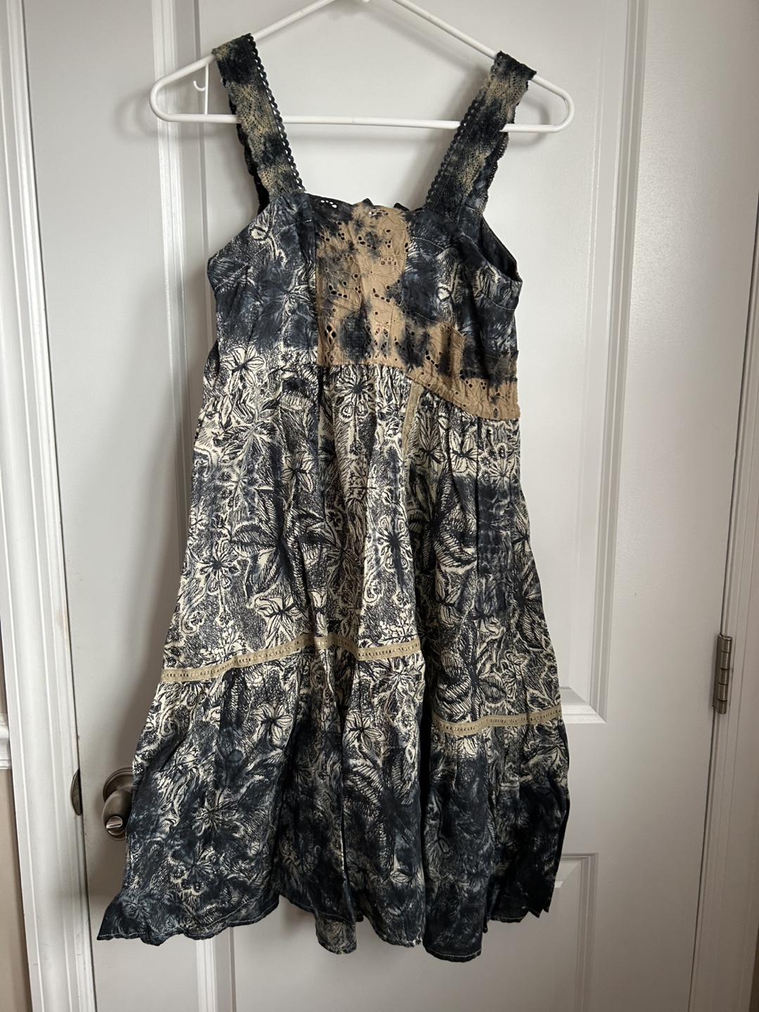 Black and Beige Floral Sundress - photo 4