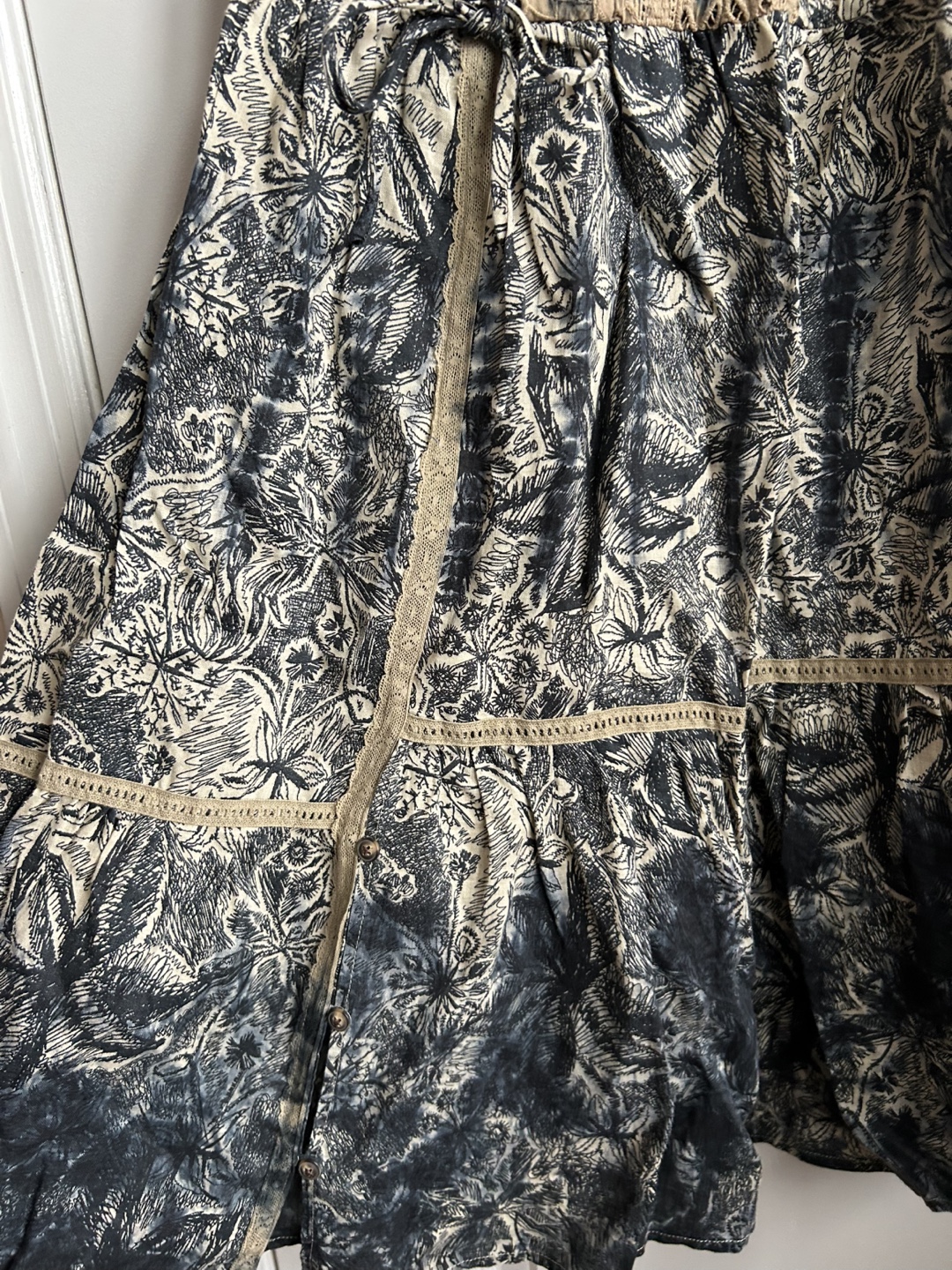 Black and Beige Floral Sundress - photo 2