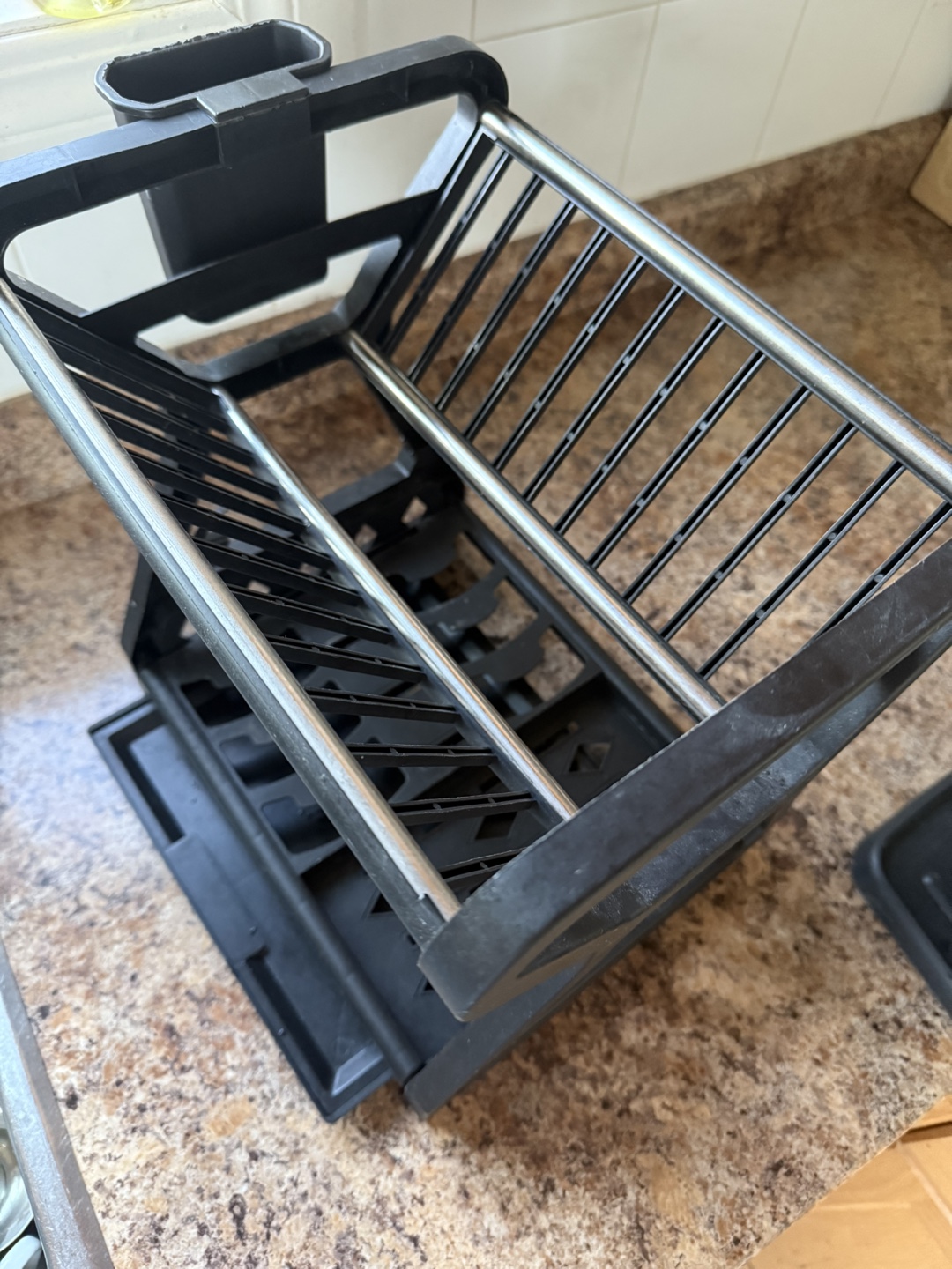 Two-Tier Dish Drying Rack with Cutlery Holder