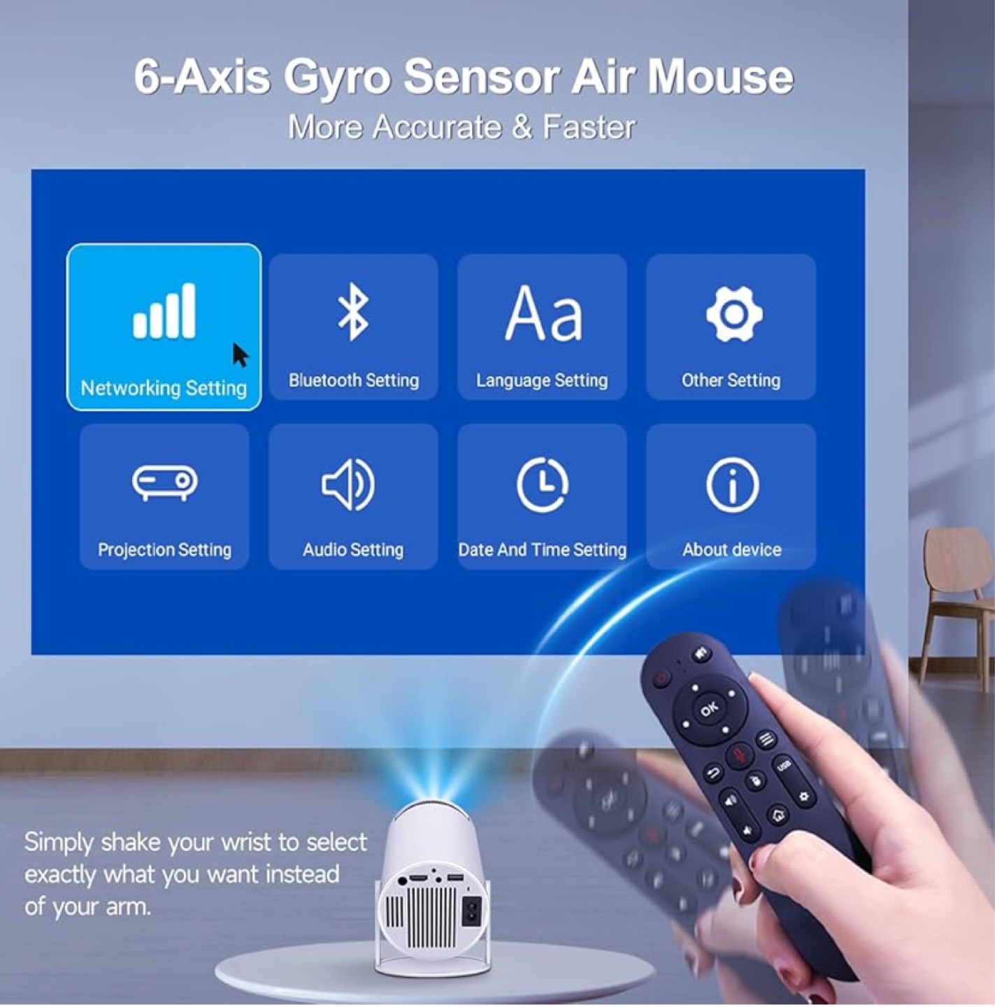 Mini Projector with WiFi and Bluetooth, 4K Support - New - photo 4