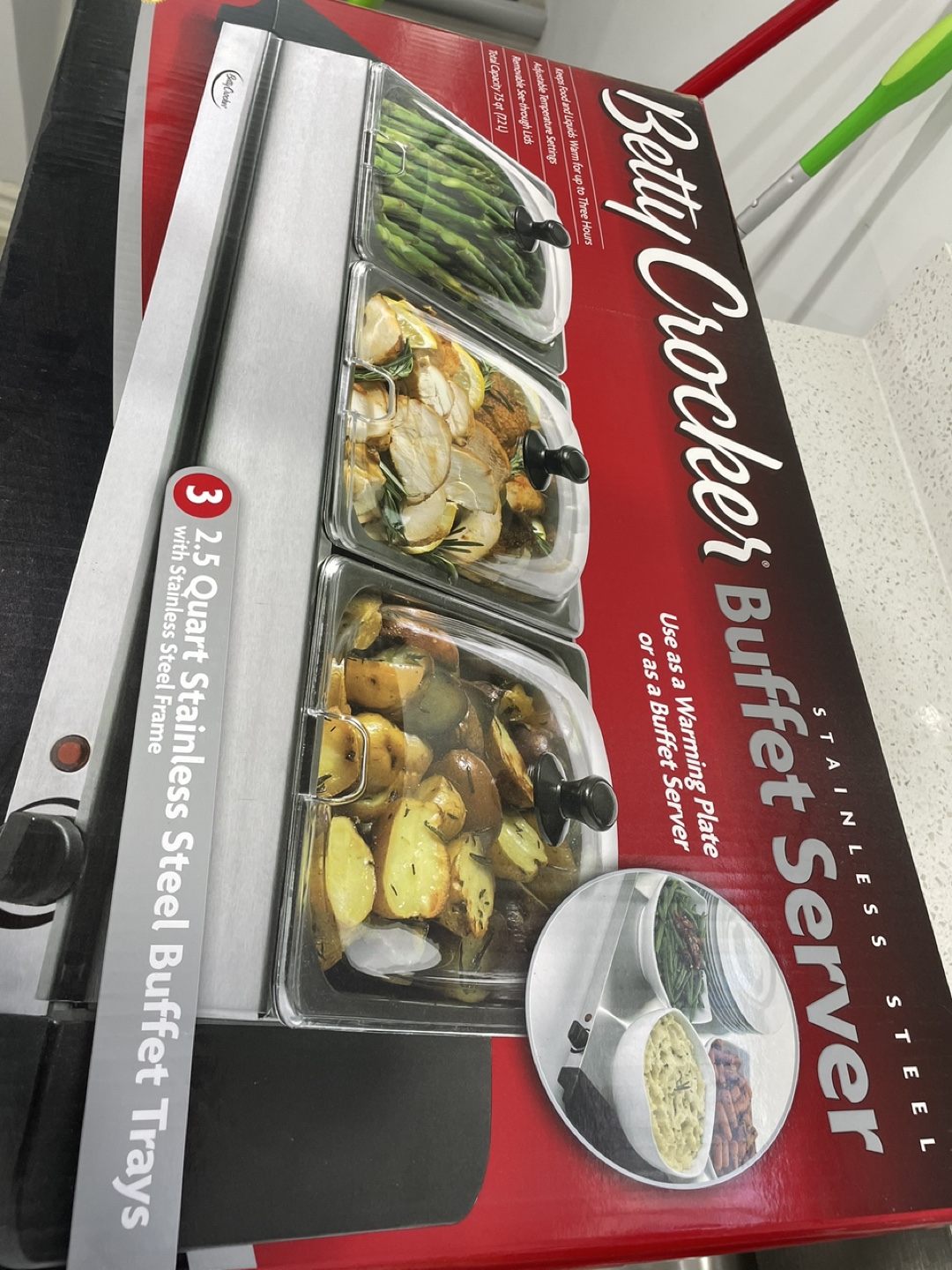 Buffet Server - 3- Stainless Steel Warmer - photo 3