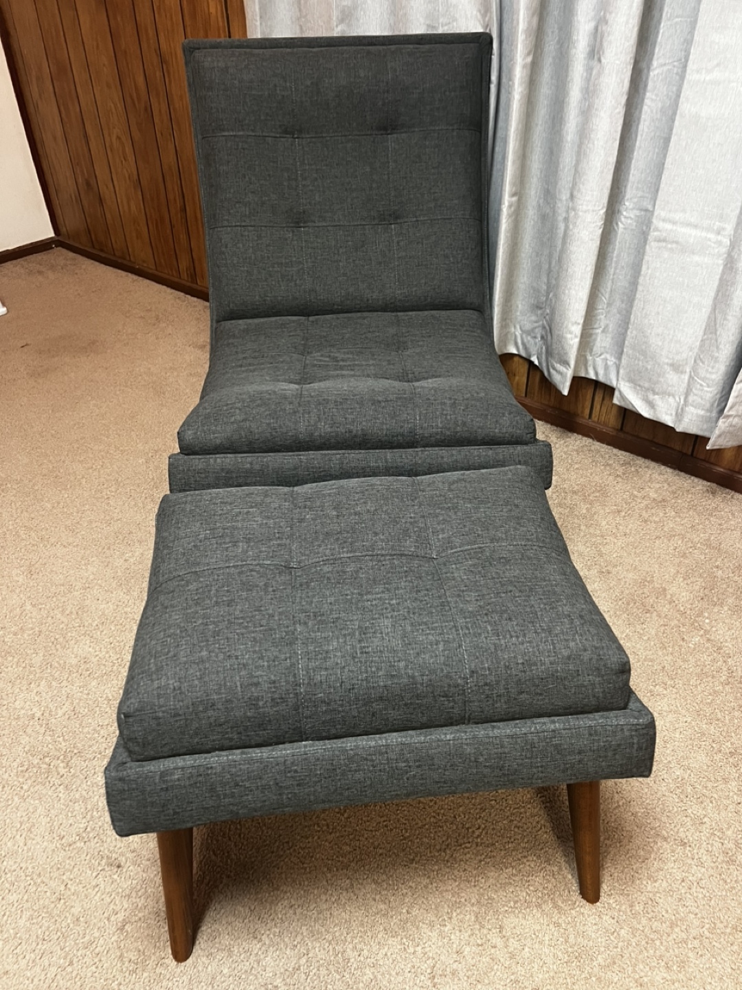 Modway GRY Upholstered Lounge Chair and Ottoman Set - photo 2