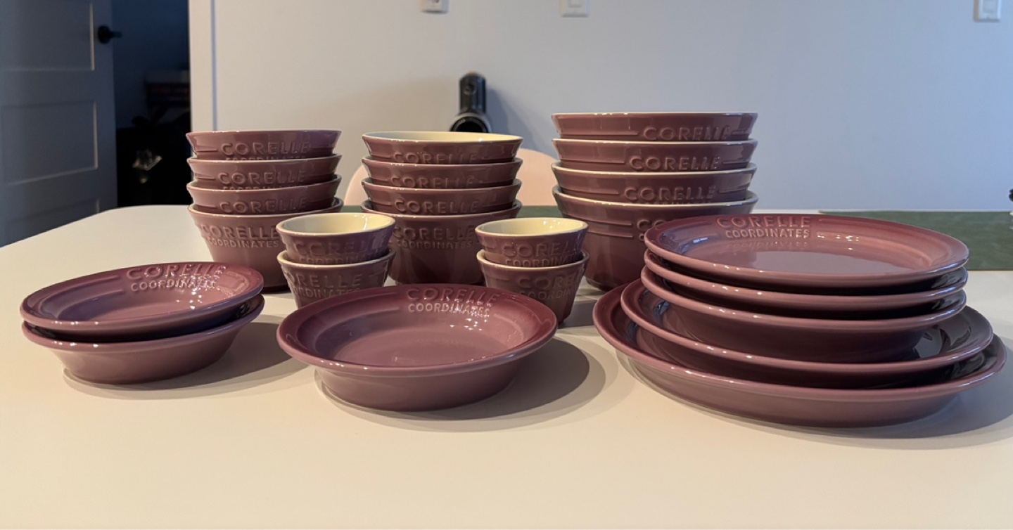 Corelle Coordinates Dinnerware Set - Purple / 28ps