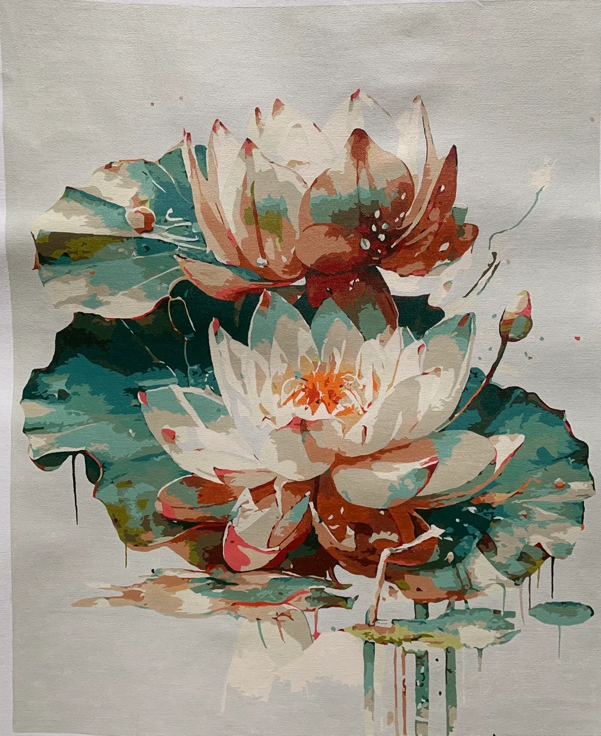 Water Lilies Paint Canvas image indicator(3)