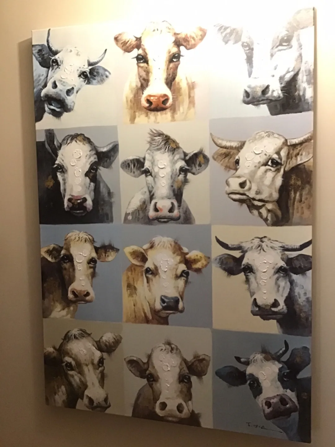 Farmhouse Cow Canvas Wall Art thumbnail