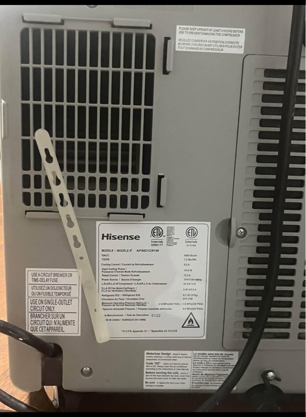 Hisense Portable Air Conditioner - photo 3
