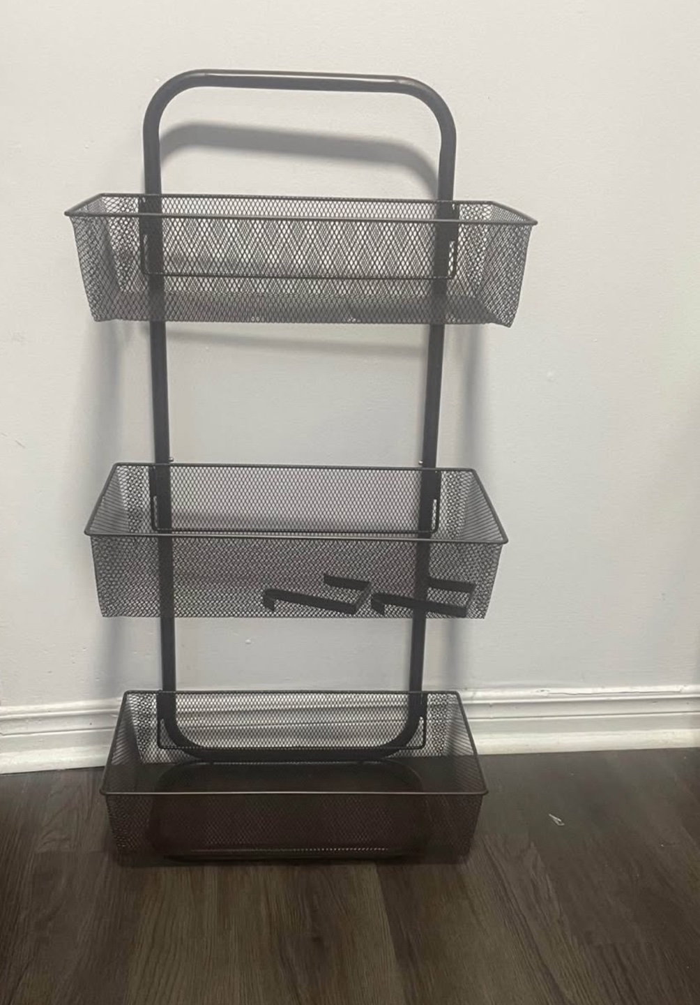 Three-Tier Black Metal Storage Organizer