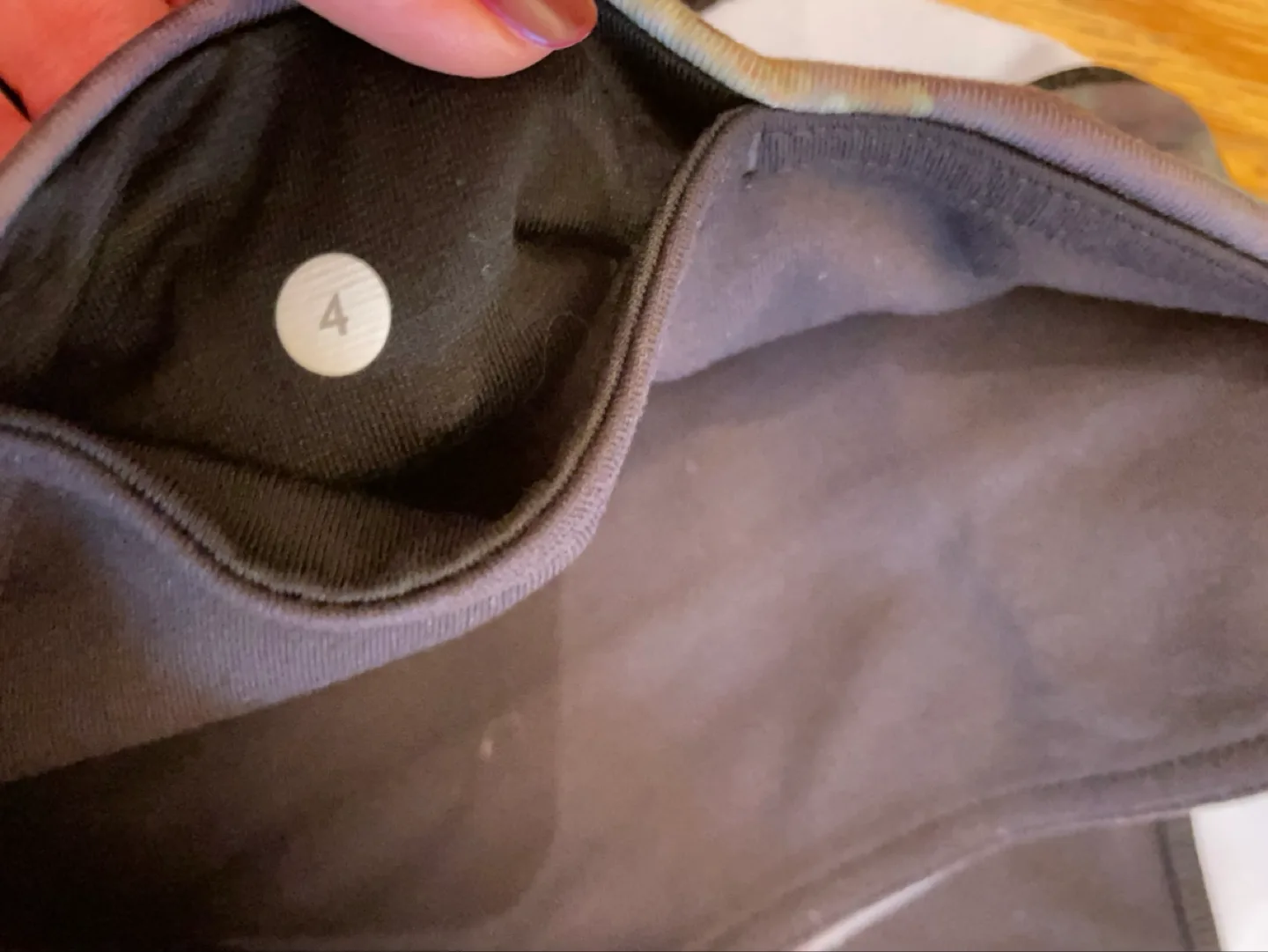 Lululemon Black & Floral Running Shorts - Size 4 image indicator(4)