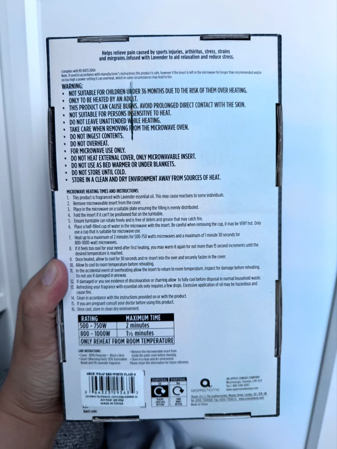 Aroma Home Microwaveable Neck Wrap image indicator(2)