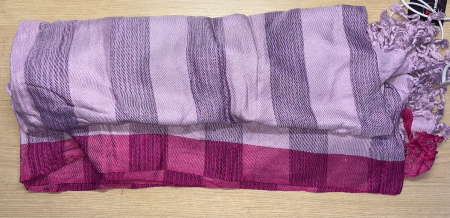 Purple and Pink Striped Scarf