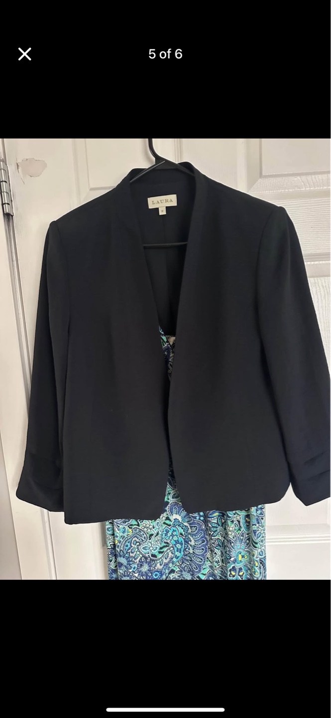 Laura Plus Size Maxi Dress and Blazer Set