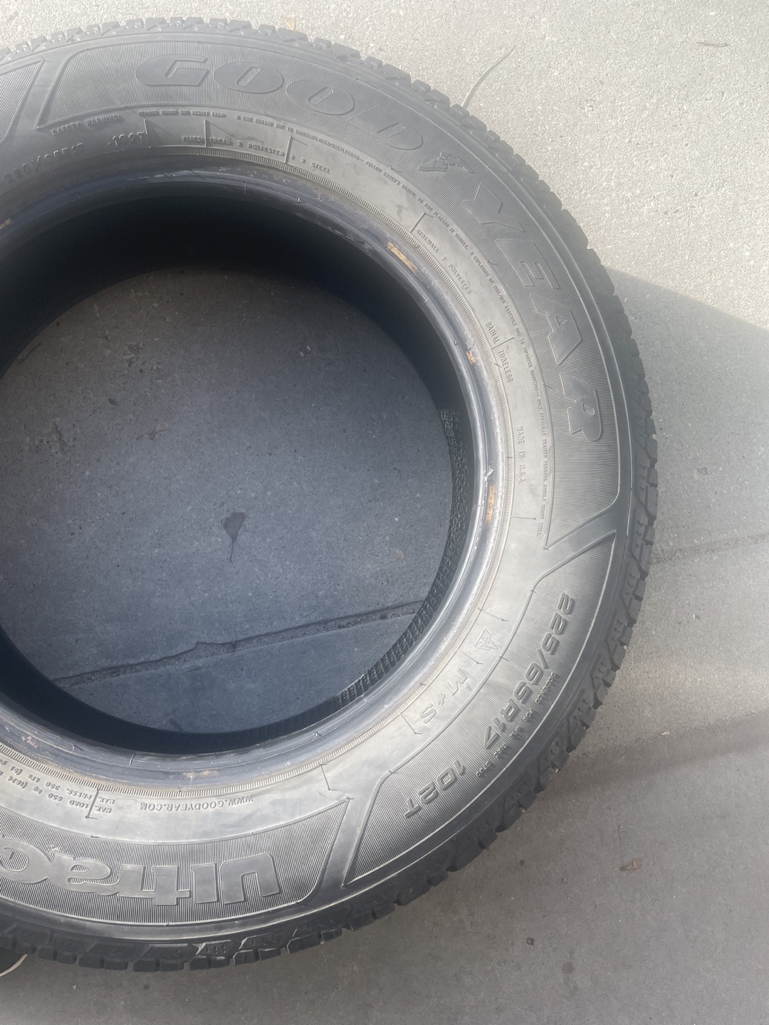 Used Goodyear Ultra Grip Ice 2 Winter Tires - 225/65R17 - photo 4