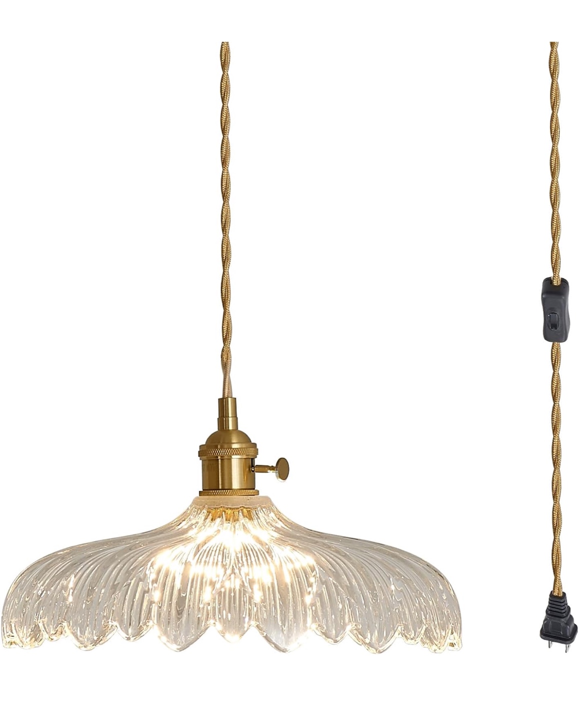 OYISEN Glass Pendant Light Fixture