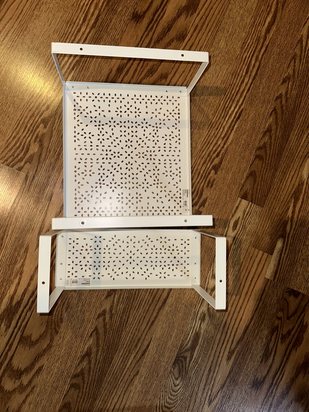 IKEA VARIERA White Metal Storage Shelves - Set of Three - photo 3