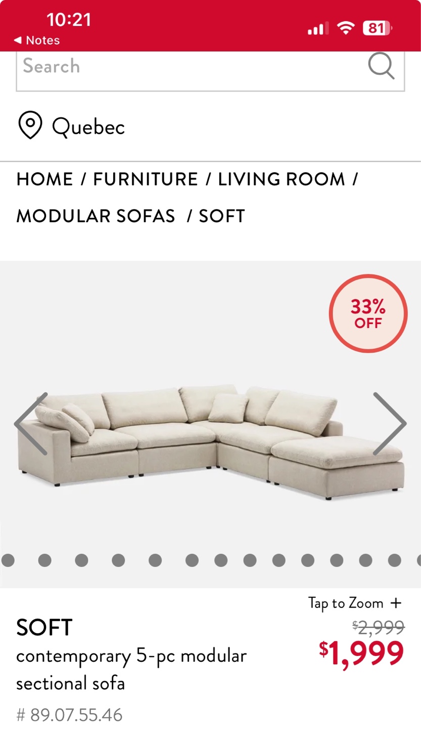SOFT 5-Piece Modular Sectional Sofa - photo 3