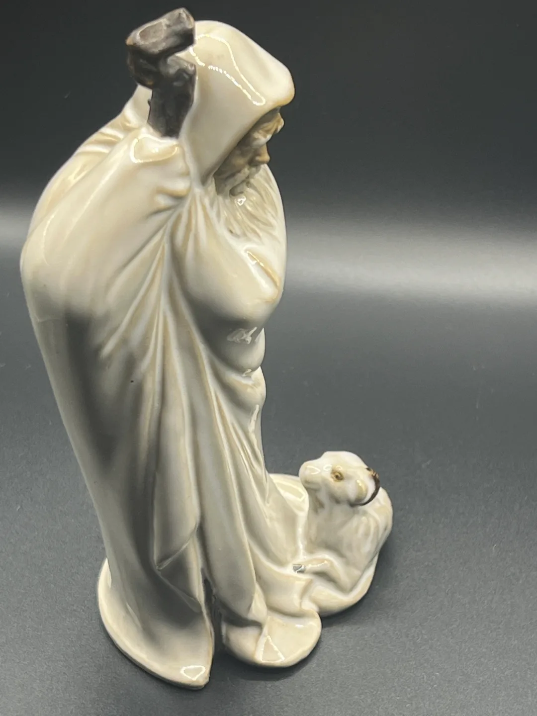 Vintage Ceramic Figurine of Su Wu with a Lamb image indicator(3)