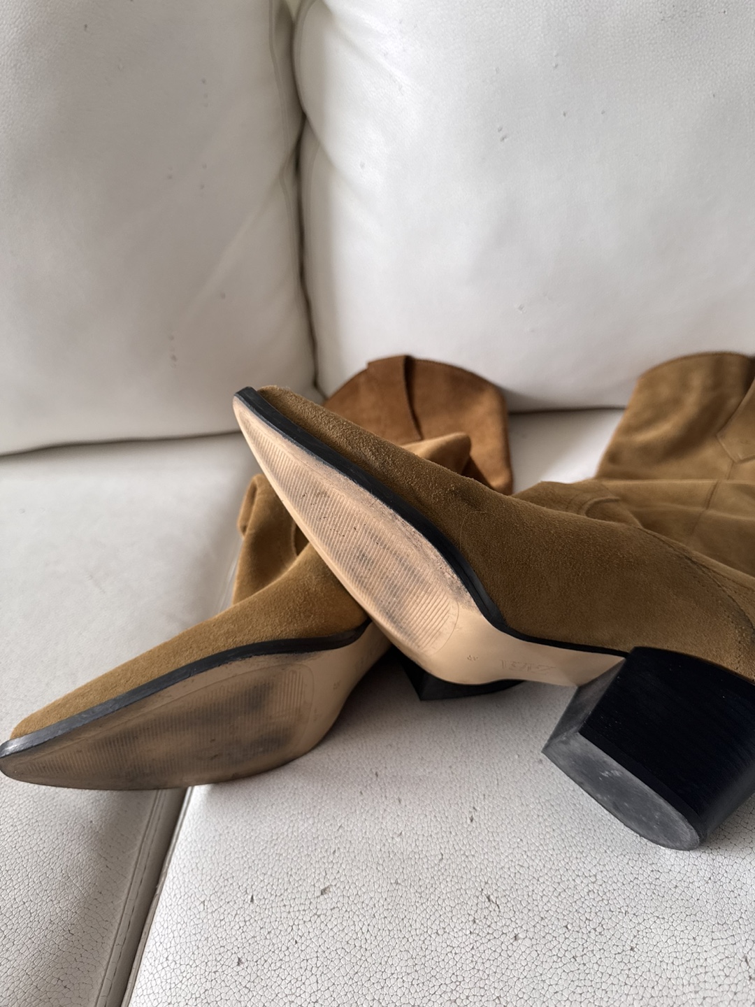 Zara Brown Suede Knee-High Boots - photo 3