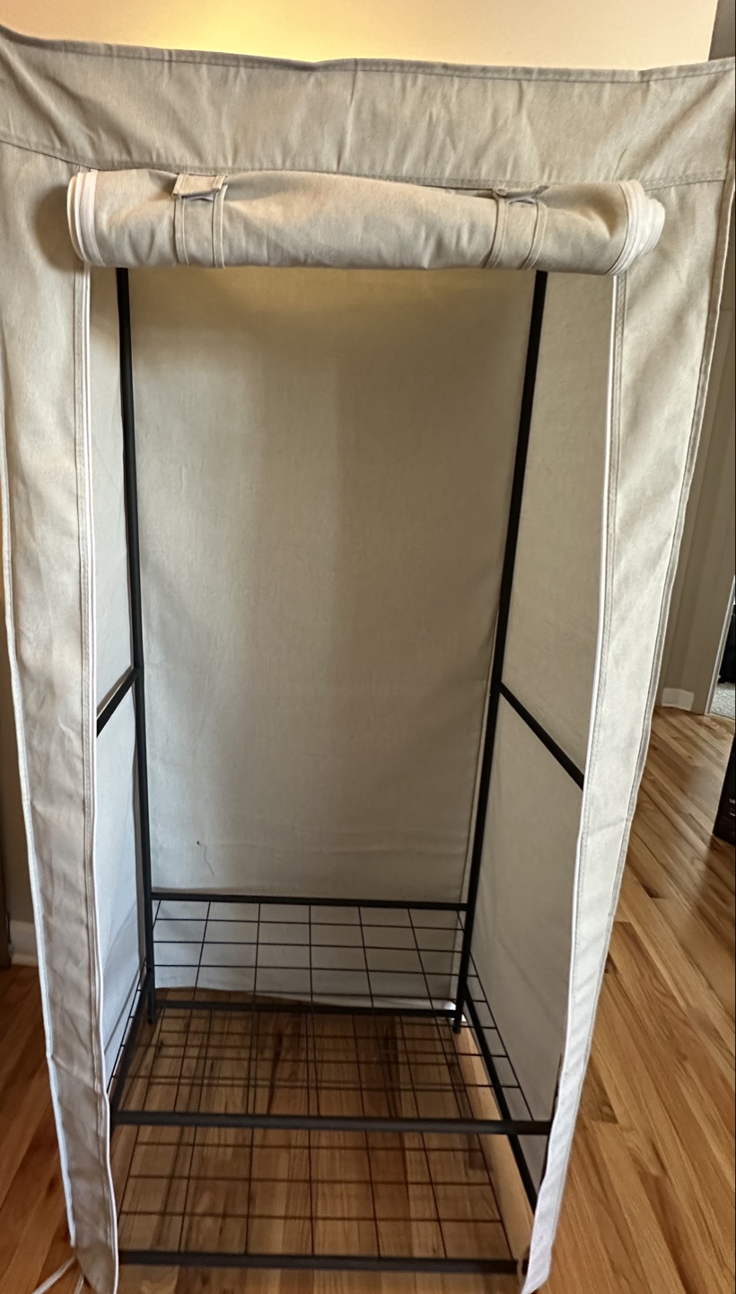 Grey Fabric Wardrobe Closet Organizer