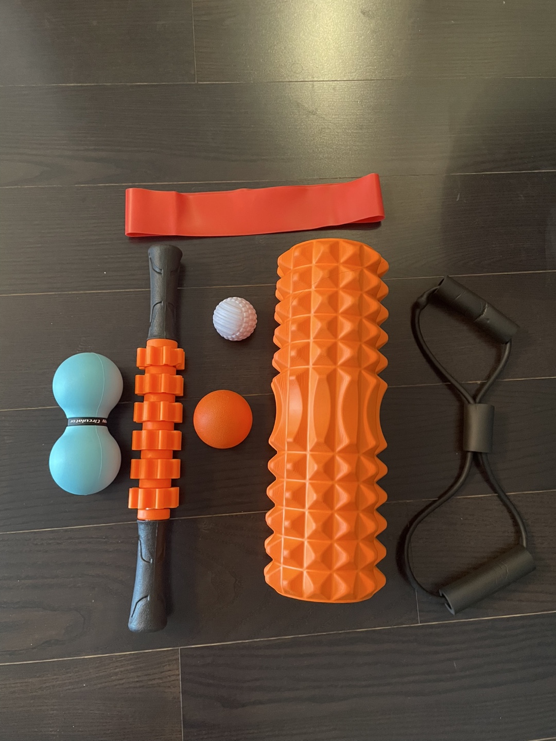 Foam Roller, Resistance Band, Massage Balls