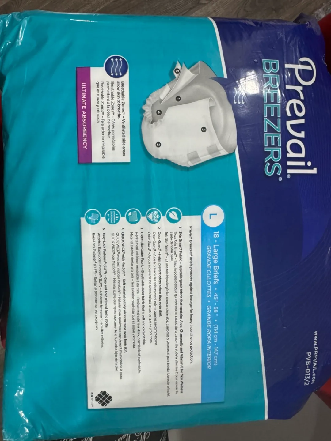 Prevail Breezers Large Briefs - 18 Count image indicator(3)